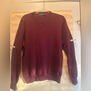 Polo by Ralph Lauren Men's Maroon Crewneck Sweater